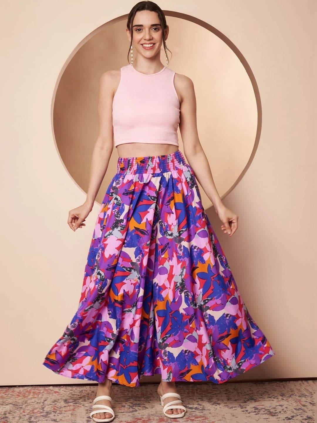 CORSICA Women Floral Printed Palazzos thumbnail 3