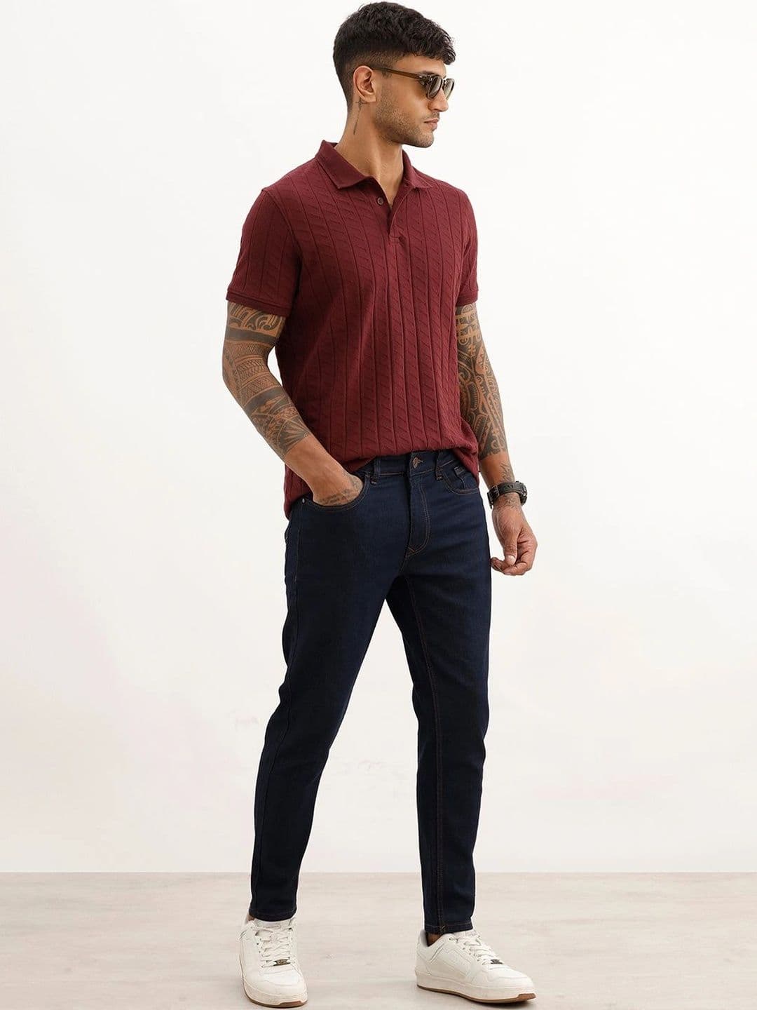 WROGN Men Skinny Fit Mid-Rise Stretchable Jeans thumbnail 5