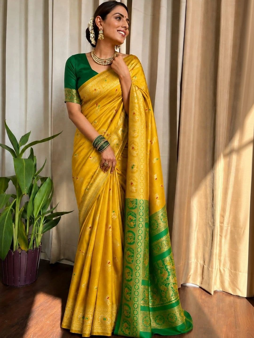 vastranagari Woven Design Zari Art Silk Designer Banarasi Saree - view 1
