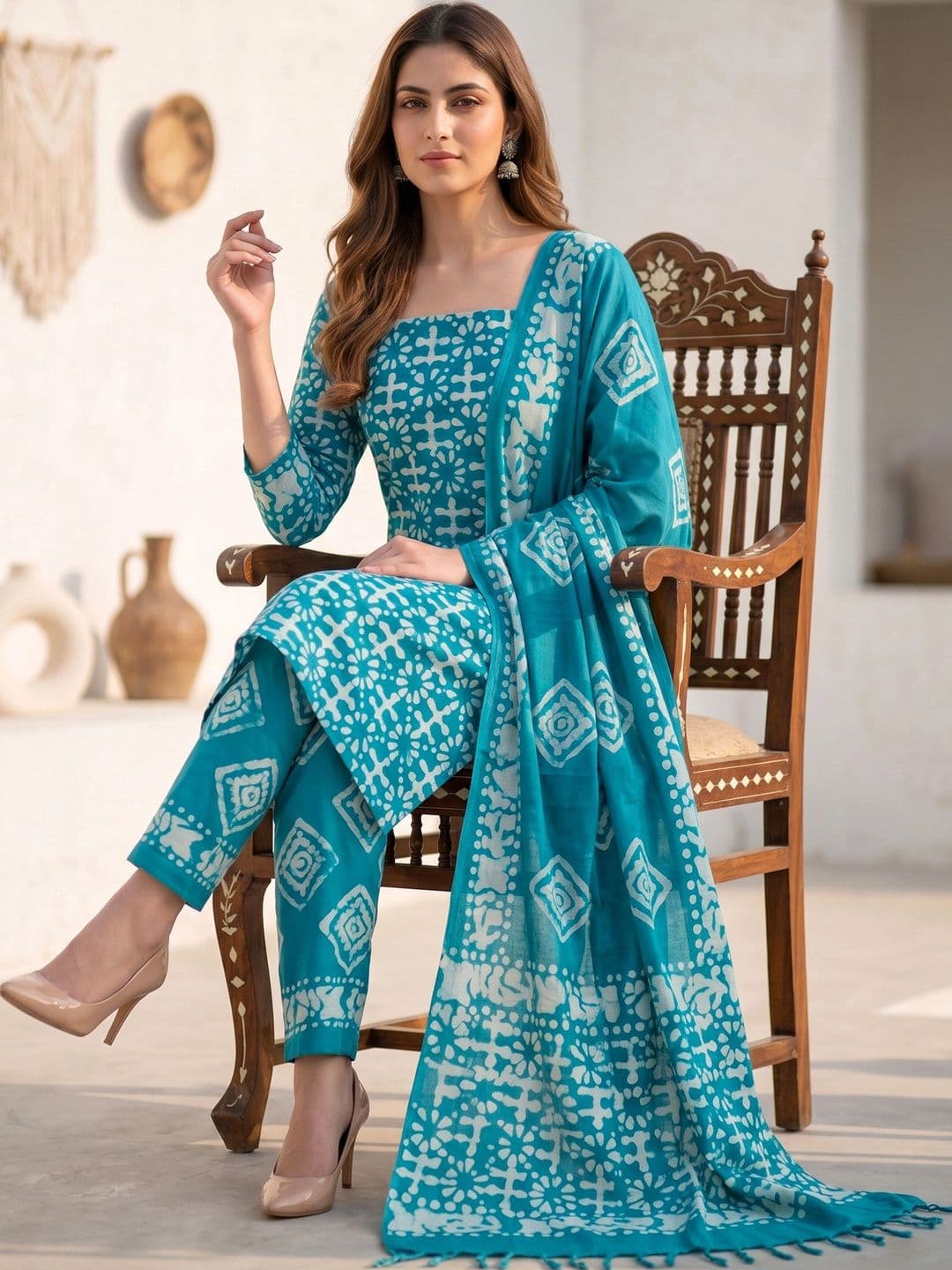 Mollika Printed Unstitched Dress Material thumbnail 4