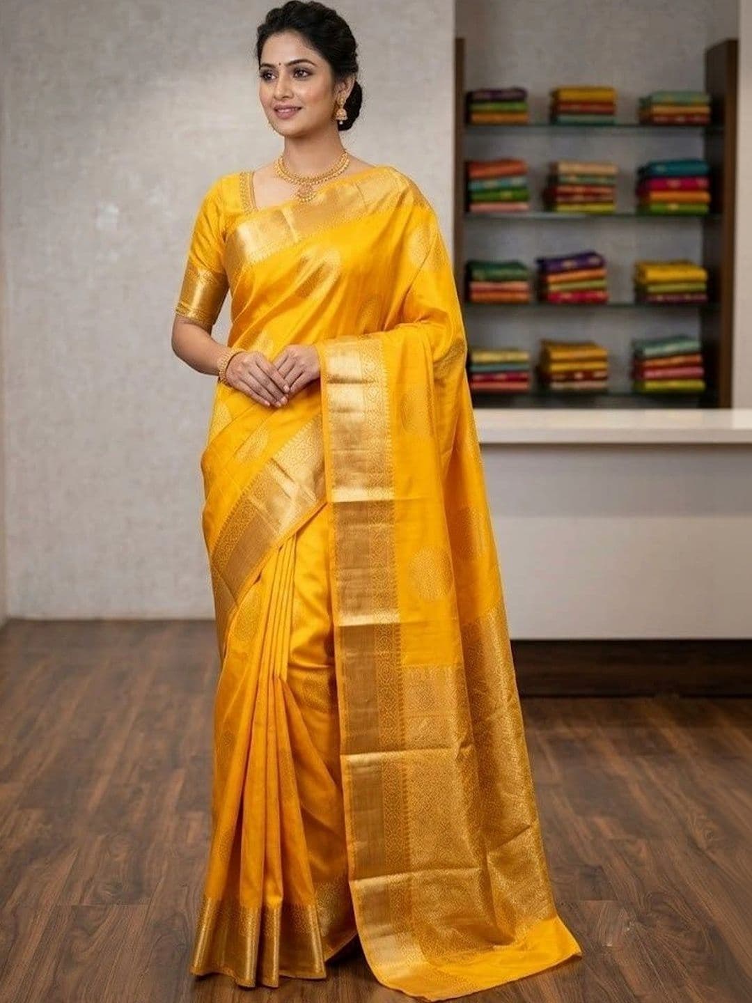 AwadhiCraft Woven Design Zari Art Silk Banarasi Saree - view 1