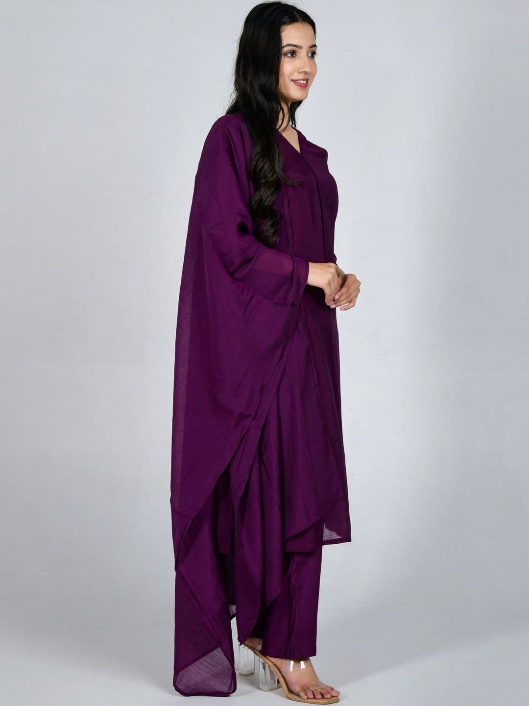 YOJINI Women Regular Kurta with Trousers & With Dupatta thumbnail 3