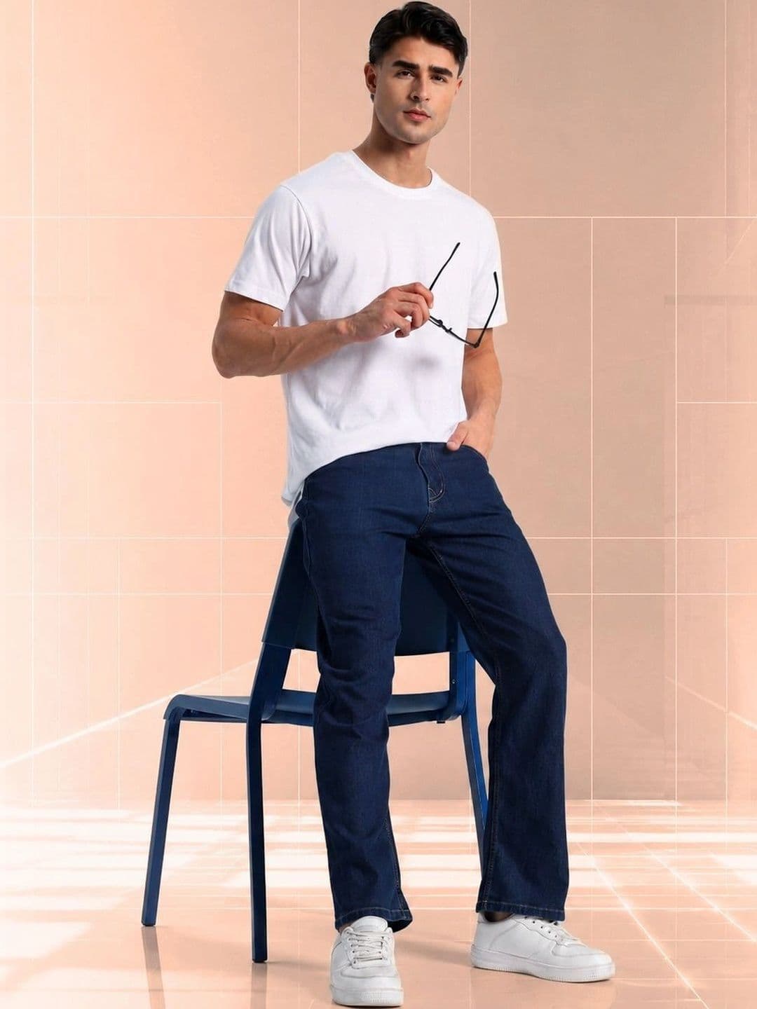 SYNZO Men Comfort Relaxed Fit Mid-Rise Jeans thumbnail 4