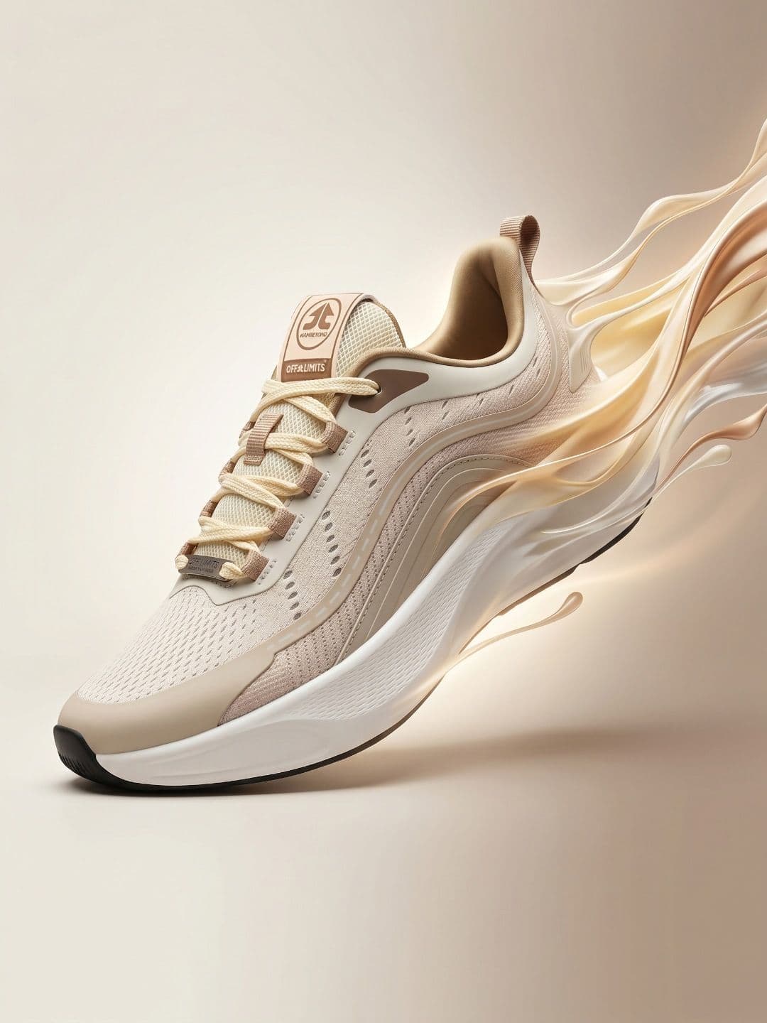 OFF LIMITS Apex Beige Mesh Running Shoes - view 1