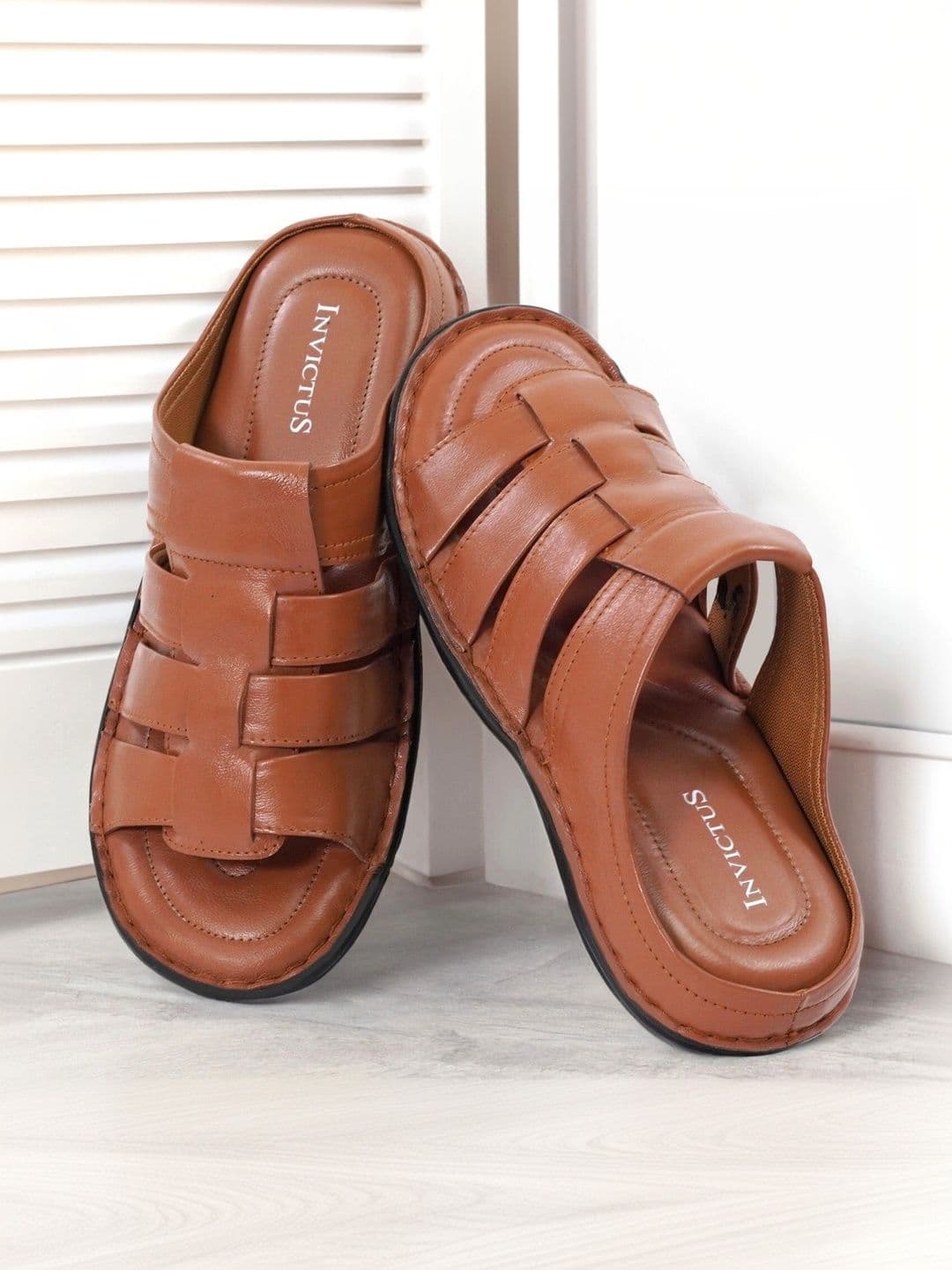 INVICTUS Men Leather Shoe-Style Sandals - view 1