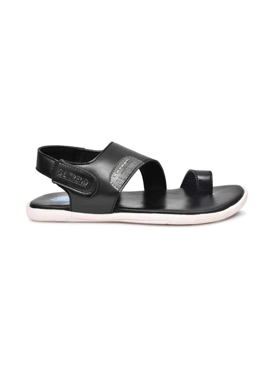 G L Trend Men's Black Casual Comfort Open Toe Slip-On Sandals thumbnail 7