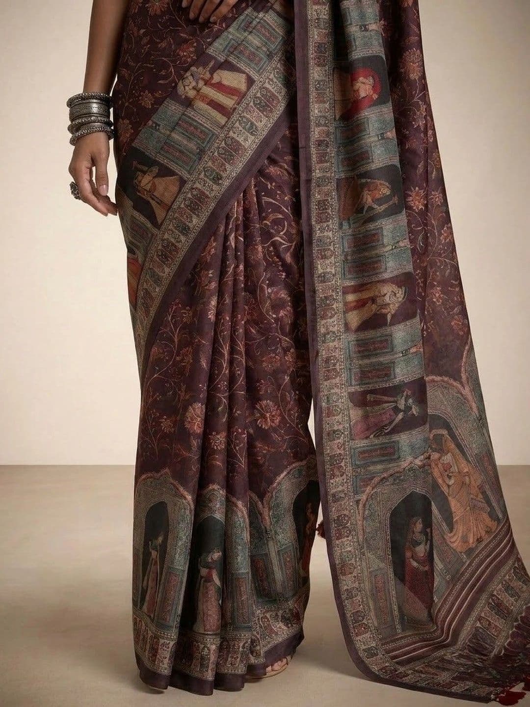 Anouk Warli Silk Blend Saree thumbnail 7