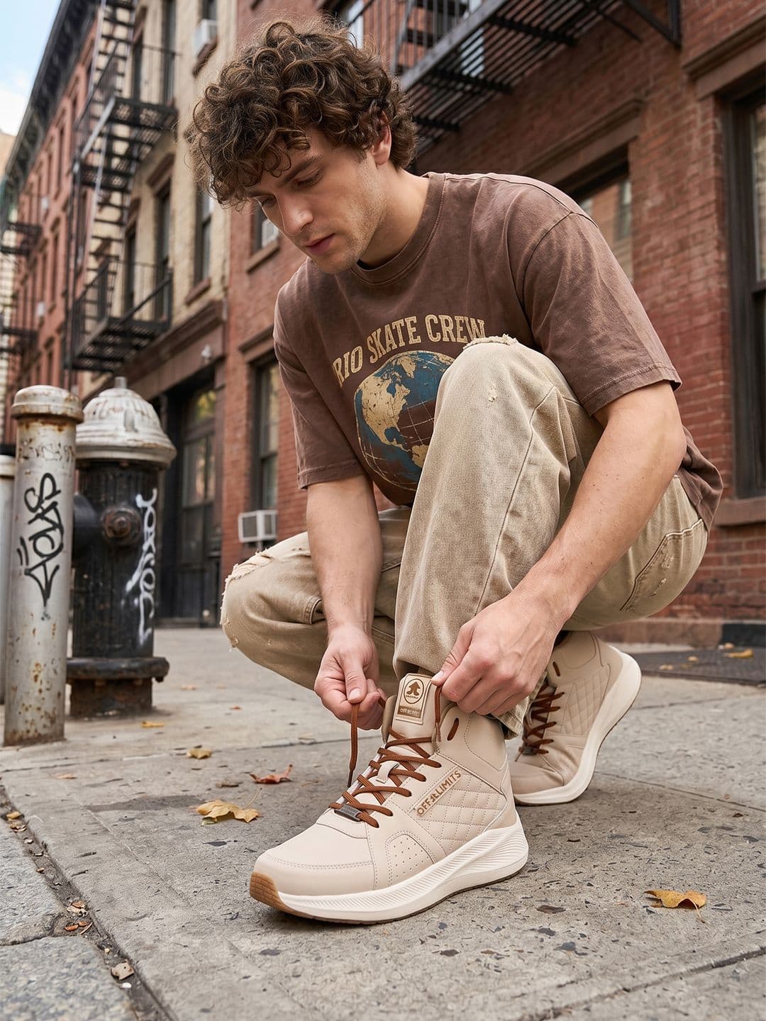 OFF LIMITS Hangman Beige Synthetic Basketball Shoes thumbnail 7