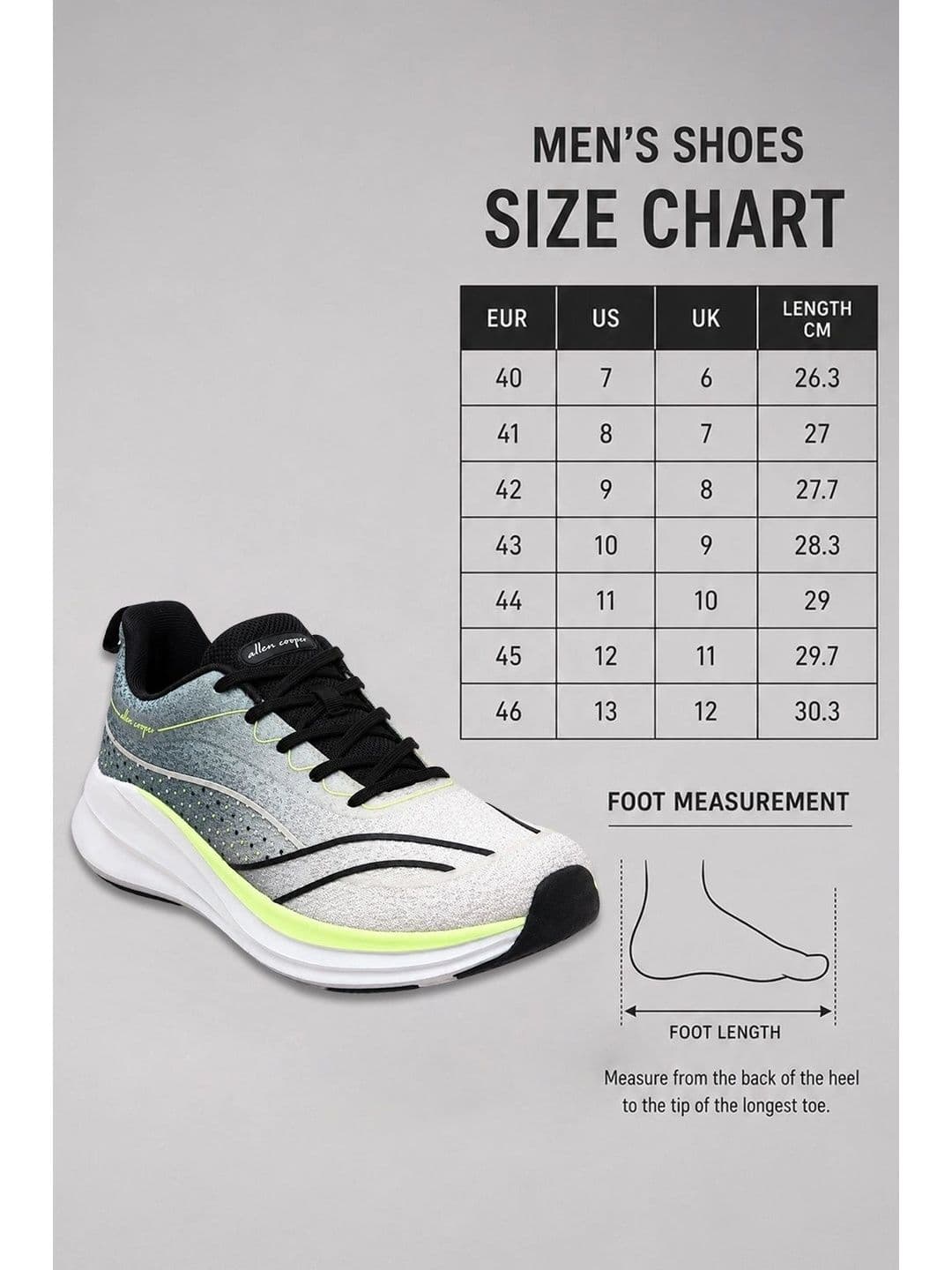 Allen Cooper Men Mesh Running Non-Marking Shoes thumbnail 3