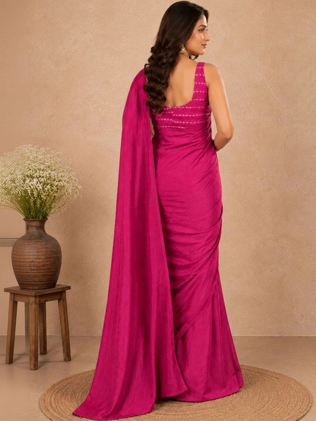 VRAGI Sequinned Saree thumbnail 4