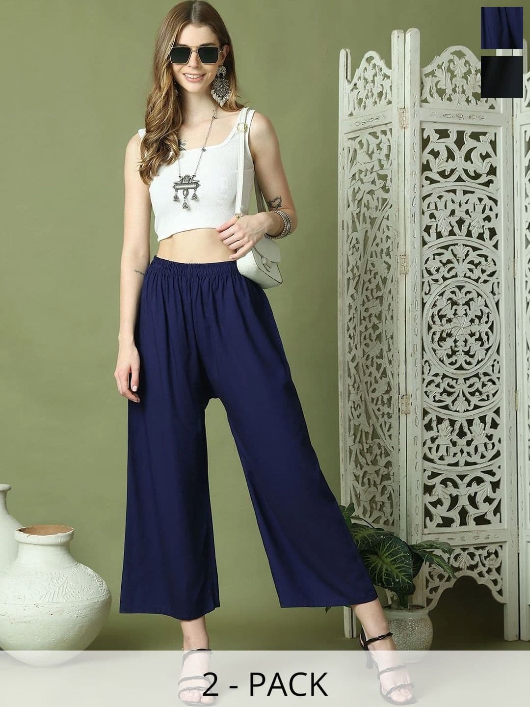 KALINI Women 2 Ethnic Palazzos - view 1