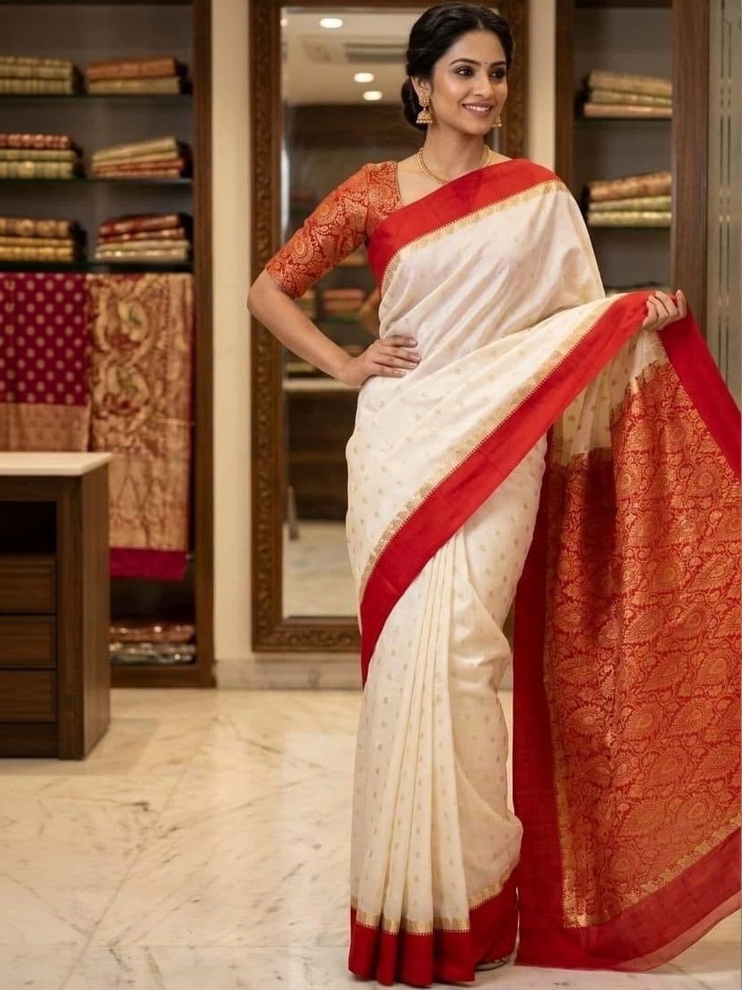 SILK HERITAGE Woven Design Zari Art Silk Saree - view 1