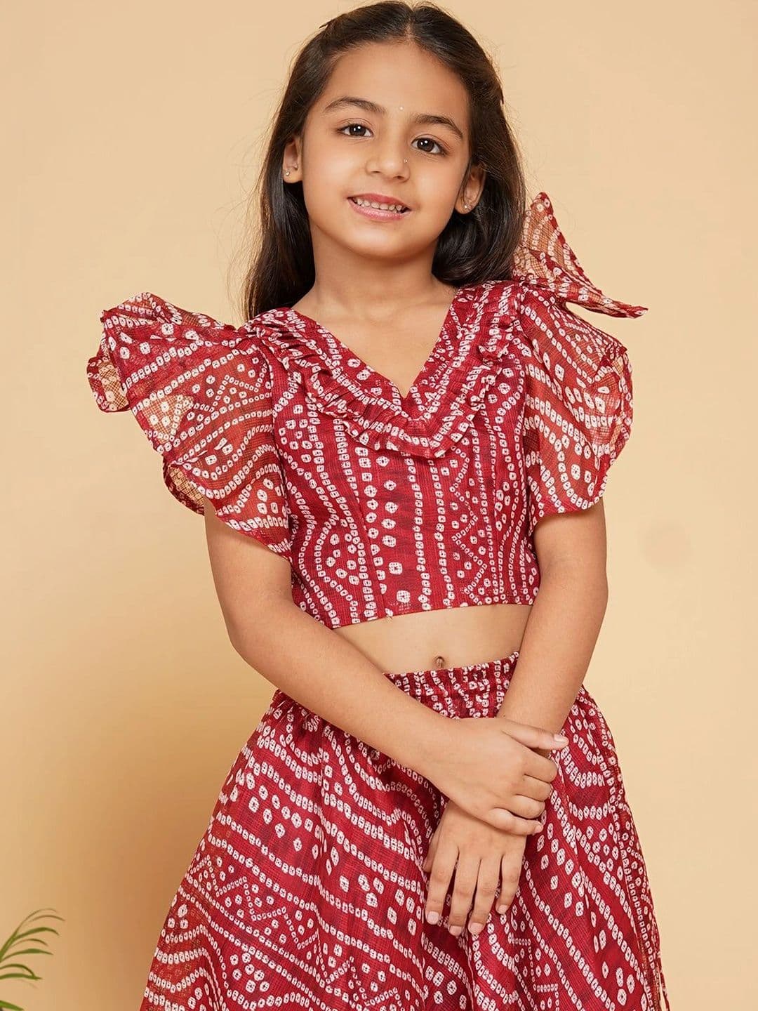 Laad Girls Printed Ready to Wear Lehenga & thumbnail 6