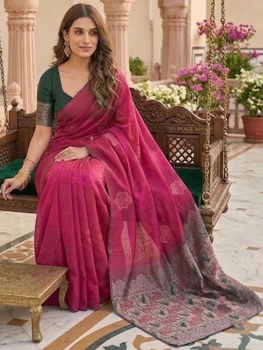 AmiFashion Woven Design Zari Art Silk Banarasi Saree thumbnail 4