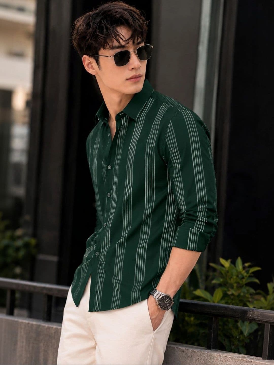 ROLLISTEAR Men Modern Striped Casual Shirt thumbnail 3