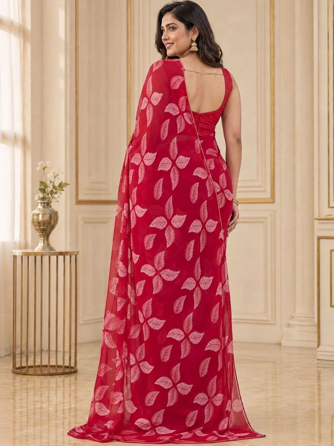 IKSHARA Pure Chiffon Saree thumbnail 7