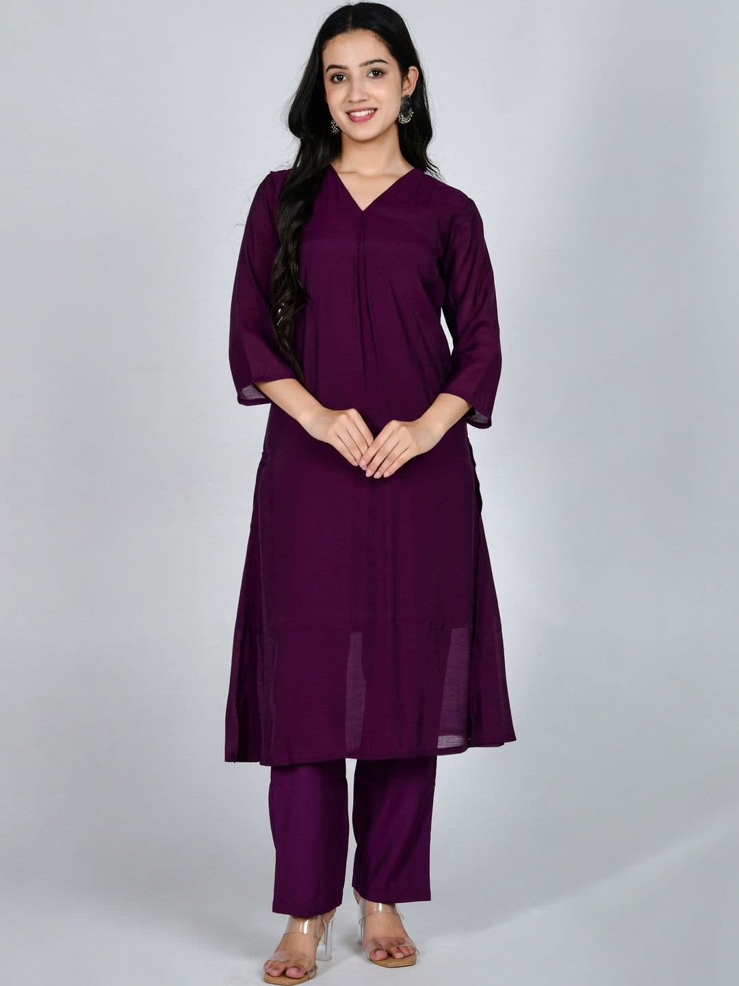 YOJINI Women Regular Kurta with Trousers & With Dupatta thumbnail 2