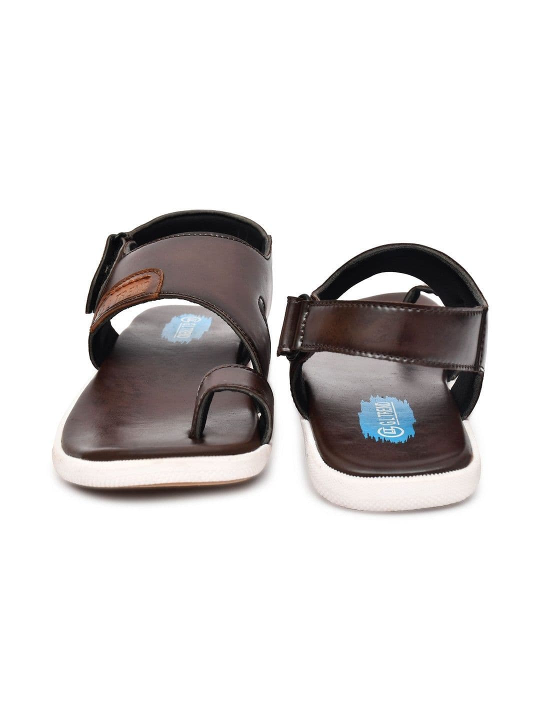 G L Trend Men's Brown Casual Comfort Open Toe Slip-On Sandals thumbnail 2