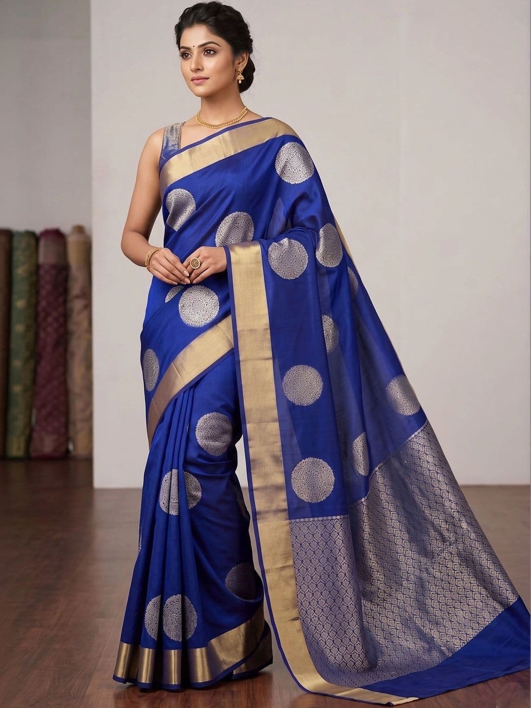 AmiFashion Woven Design Zari Art Silk Banarasi Saree - view 1