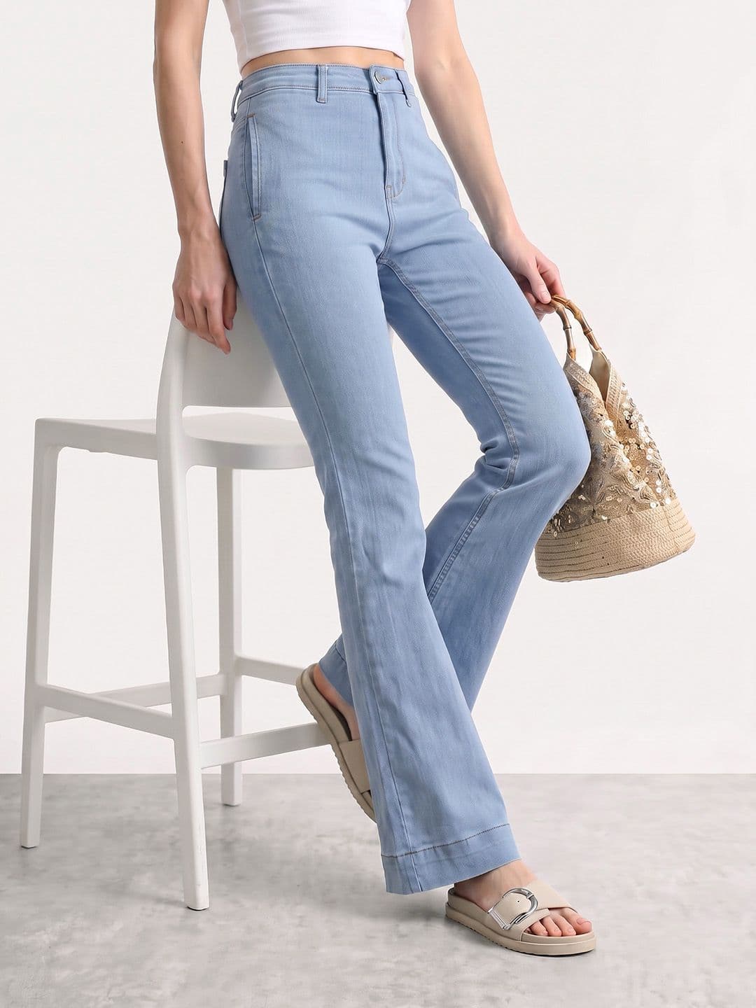 Mast & Harbour Women Slim Bootcut Fit High-Rise Jeans - view 1