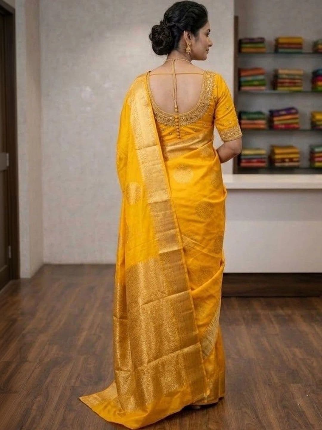 FASHIONIZO Woven Design Zari Art Silk Banarasi Saree thumbnail 2