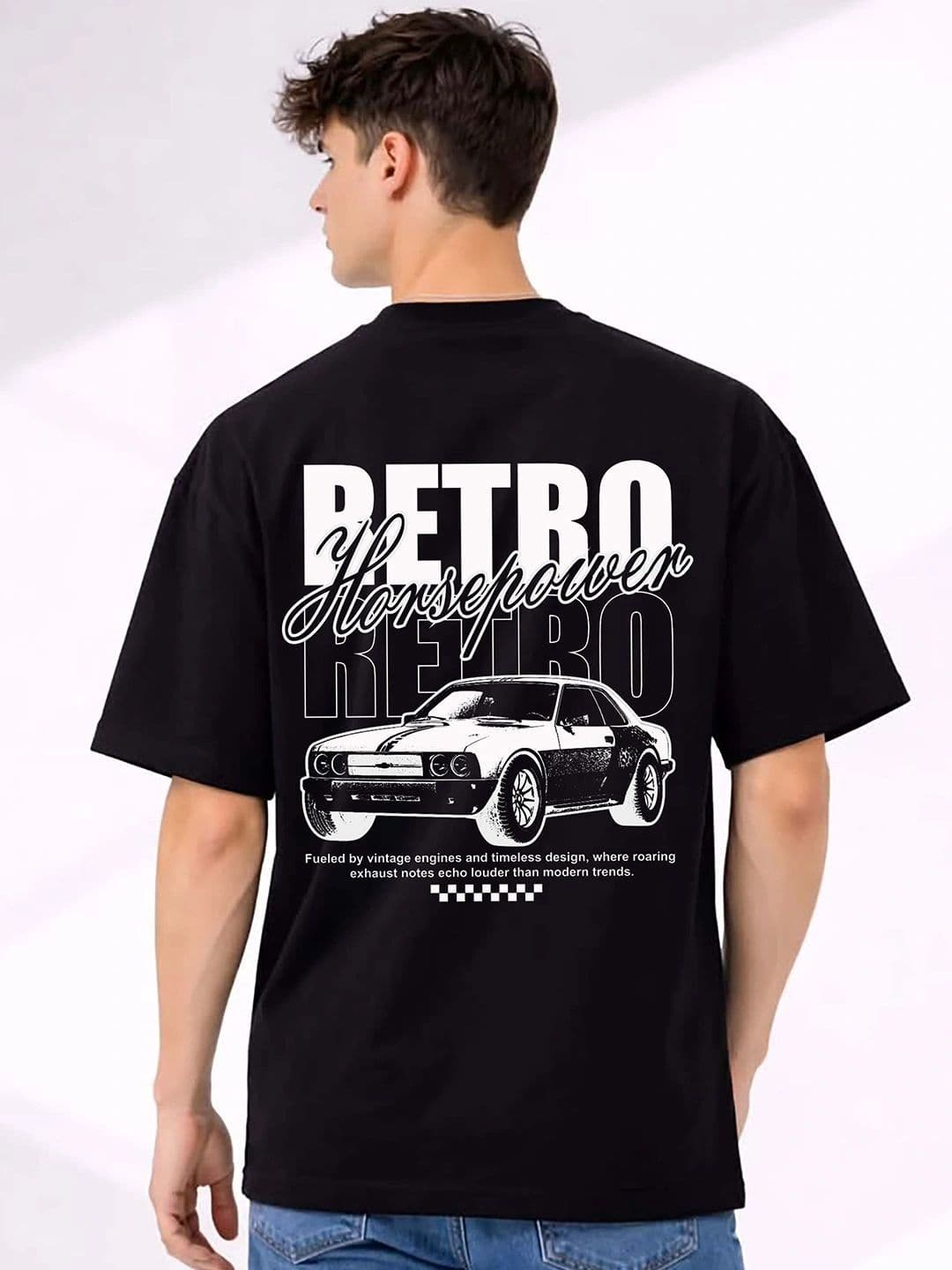 Mast & Harbour Men Printed Drop-Shoulder Sleeves T-shirt thumbnail 2
