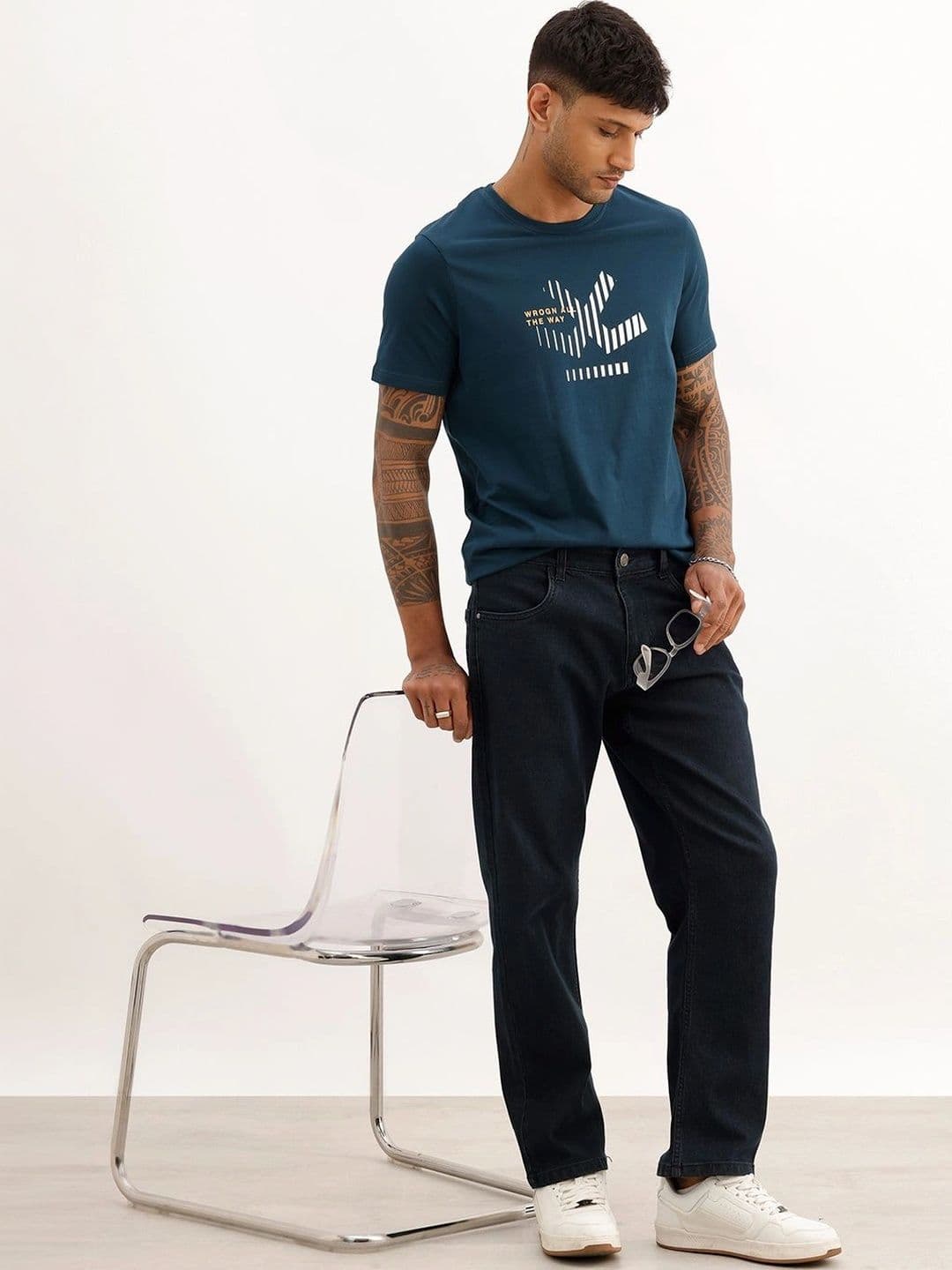 WROGN Men Printed Slim Fit T-shirt thumbnail 3