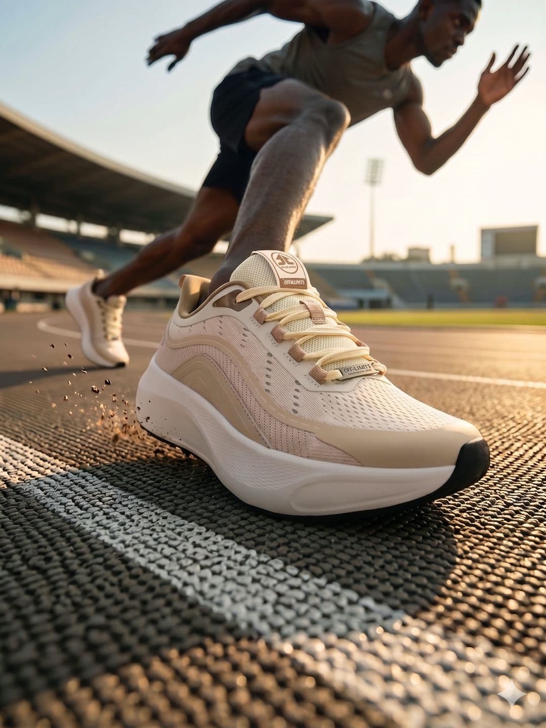 OFF LIMITS Apex Beige Mesh Running Shoes thumbnail 4