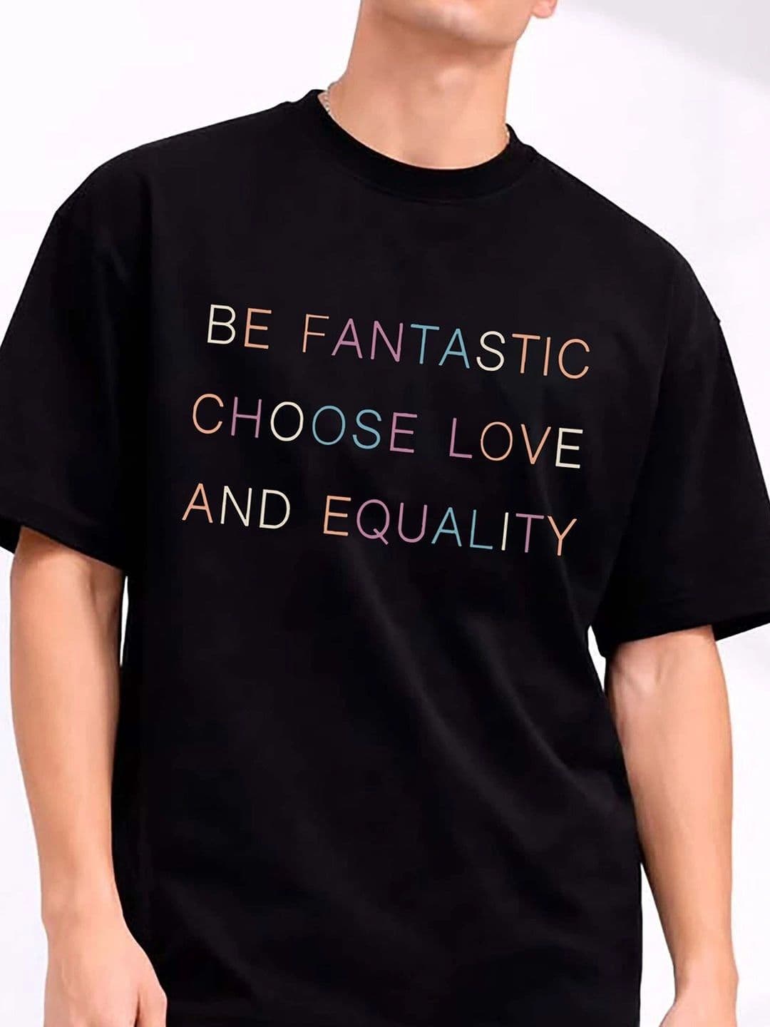 Mast & Harbour Men Typography Printed Drop-Shoulder Sleeves T-shirt thumbnail 4