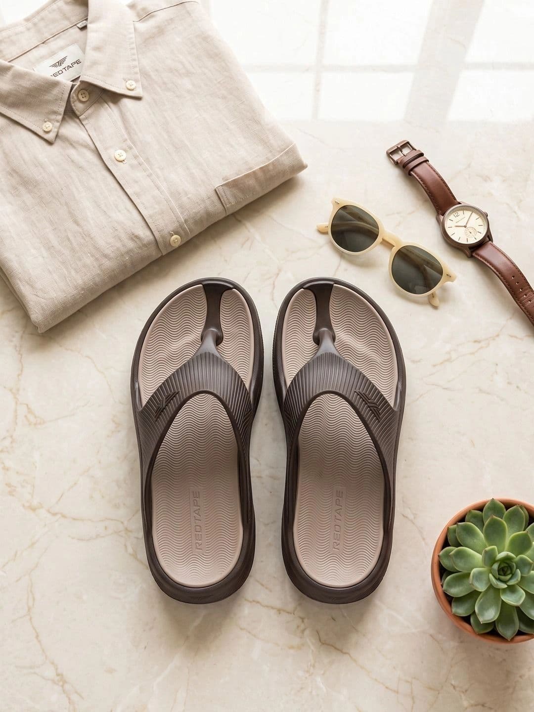 Red Tape Men Thong Flip-Flops thumbnail 5
