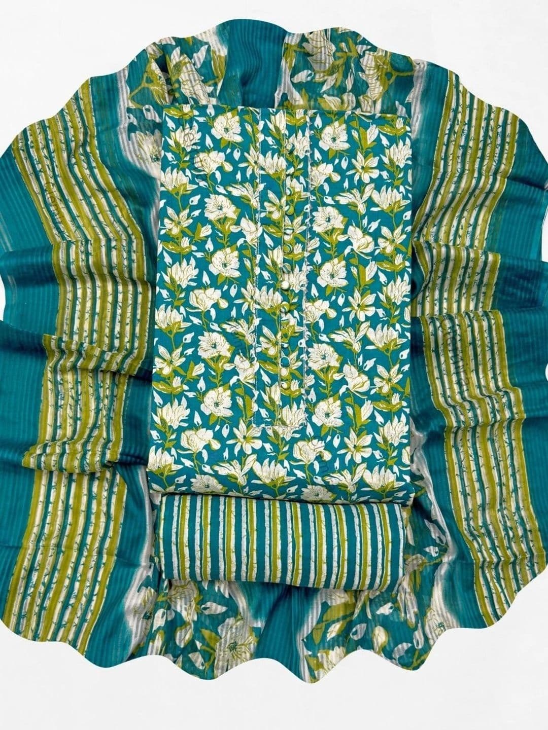 CLEMIRA Printed Pure Cotton Unstitched Dress Material thumbnail 4