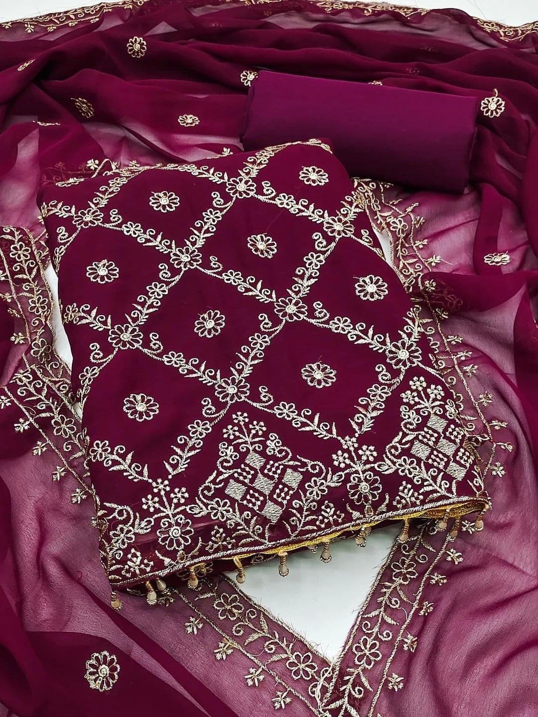 CLEMIRA Embroidered Unstitched Dress Material - view 1