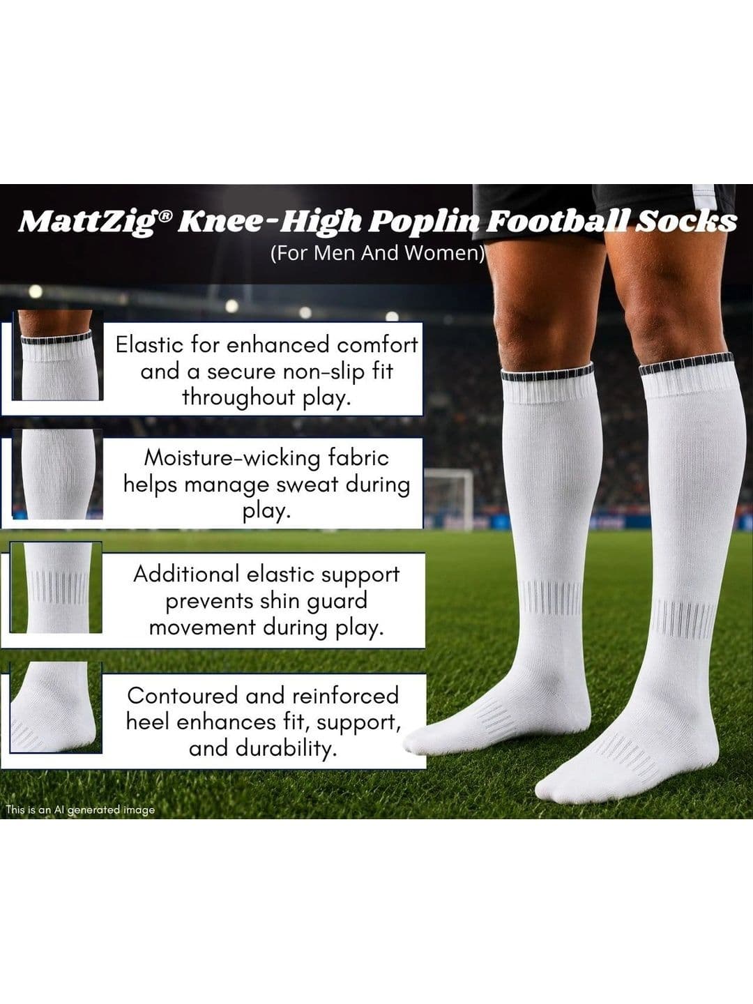MattZig Men Cotton Blend Knee Length Socks thumbnail 4