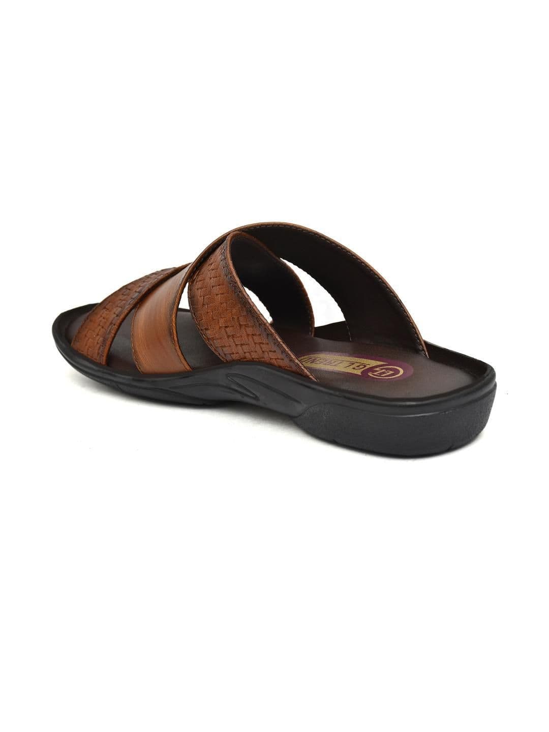 G L Trend Men Casual Stylish Comfortable Tan Slip-On Sandals thumbnail 7