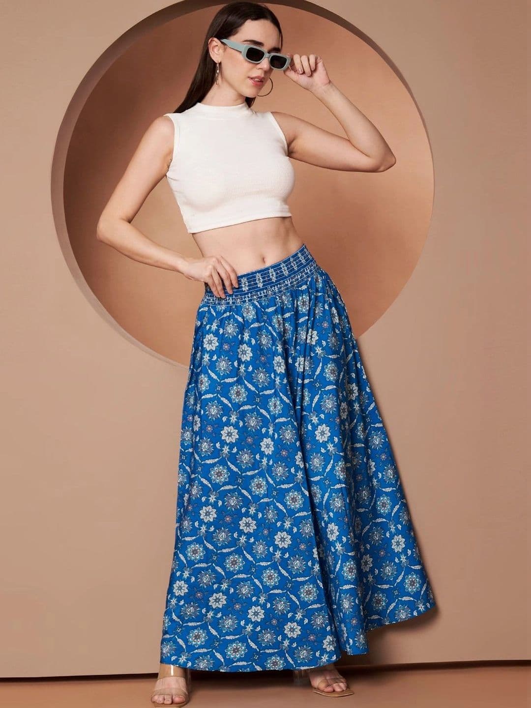 CORSICA Women Floral Printed Ethnic Palazzos thumbnail 3