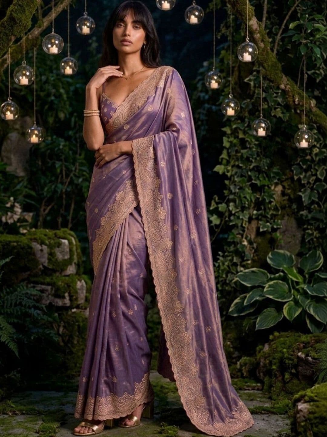 SAARA Embellished Embroidered Saree - view 1