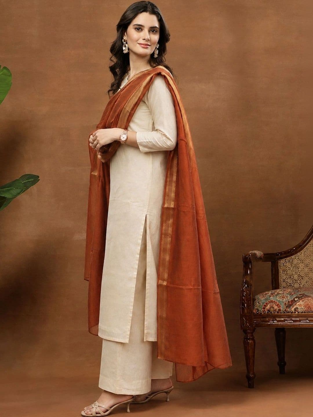 Sangria Women Regular Kurta with Palazzos & With Dupatta thumbnail 5