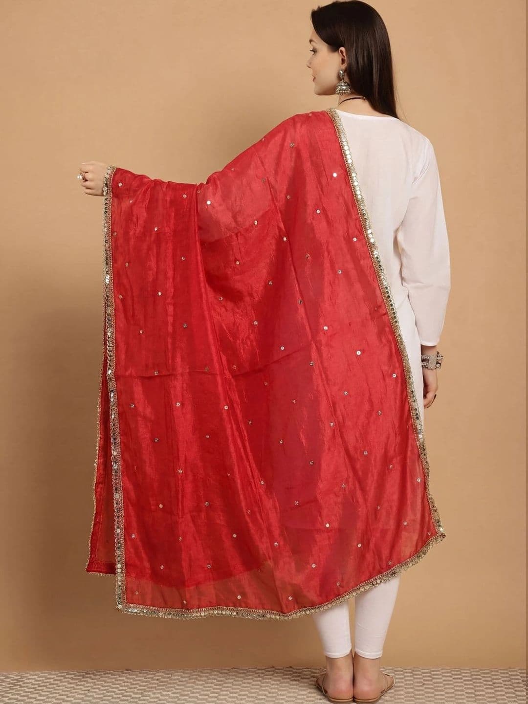 KALINI Dupatta with Mirror Work thumbnail 3