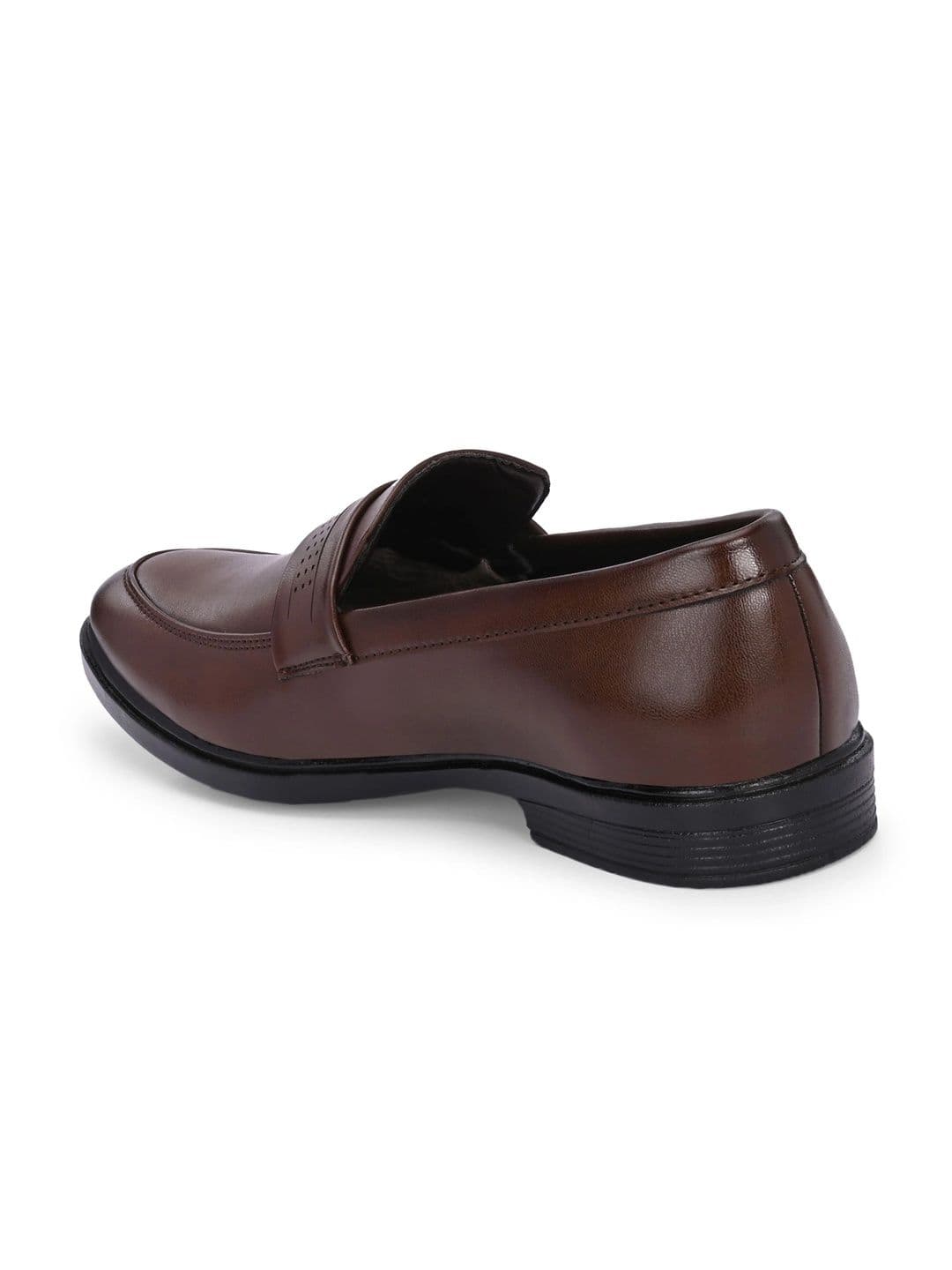 Azzaro Black Synthetic Leather Round Toe Slip-On Formal Loafers thumbnail 4