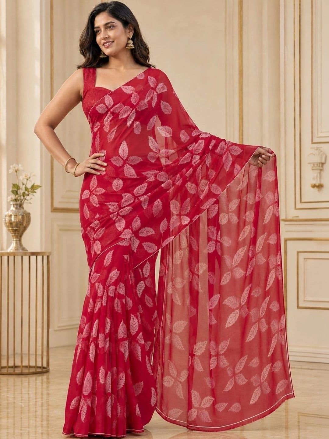 IKSHARA Pure Chiffon Saree thumbnail 4