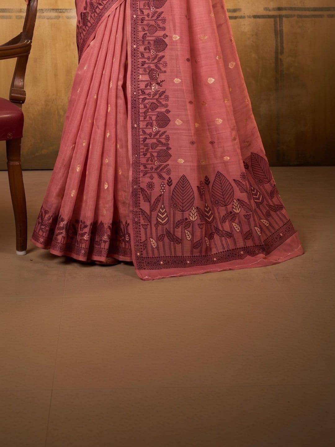 all about you Ethnic Motifs Embroidered Designer Saree thumbnail 4