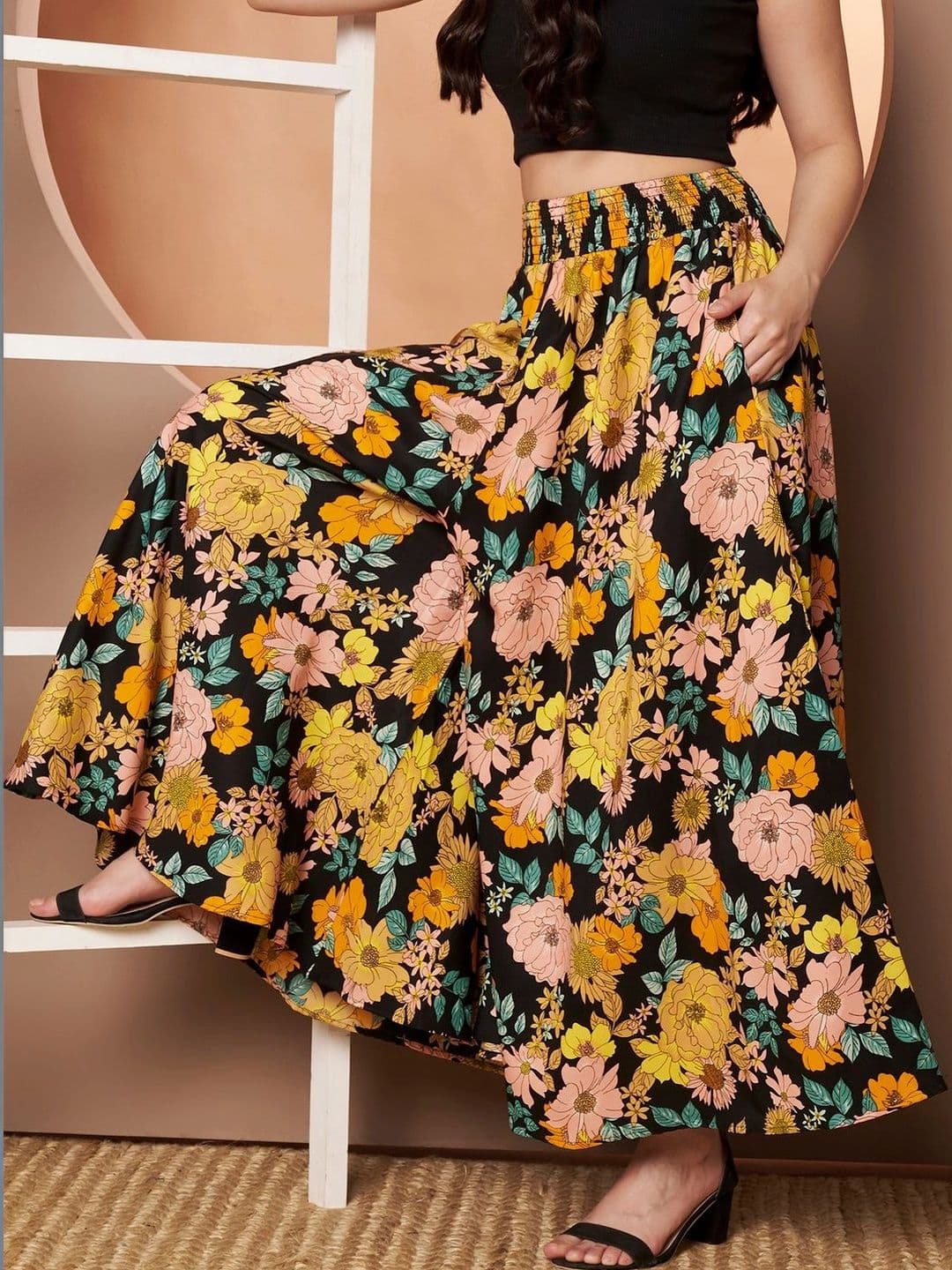 CORSICA Women Floral Printed Palazzos thumbnail 5