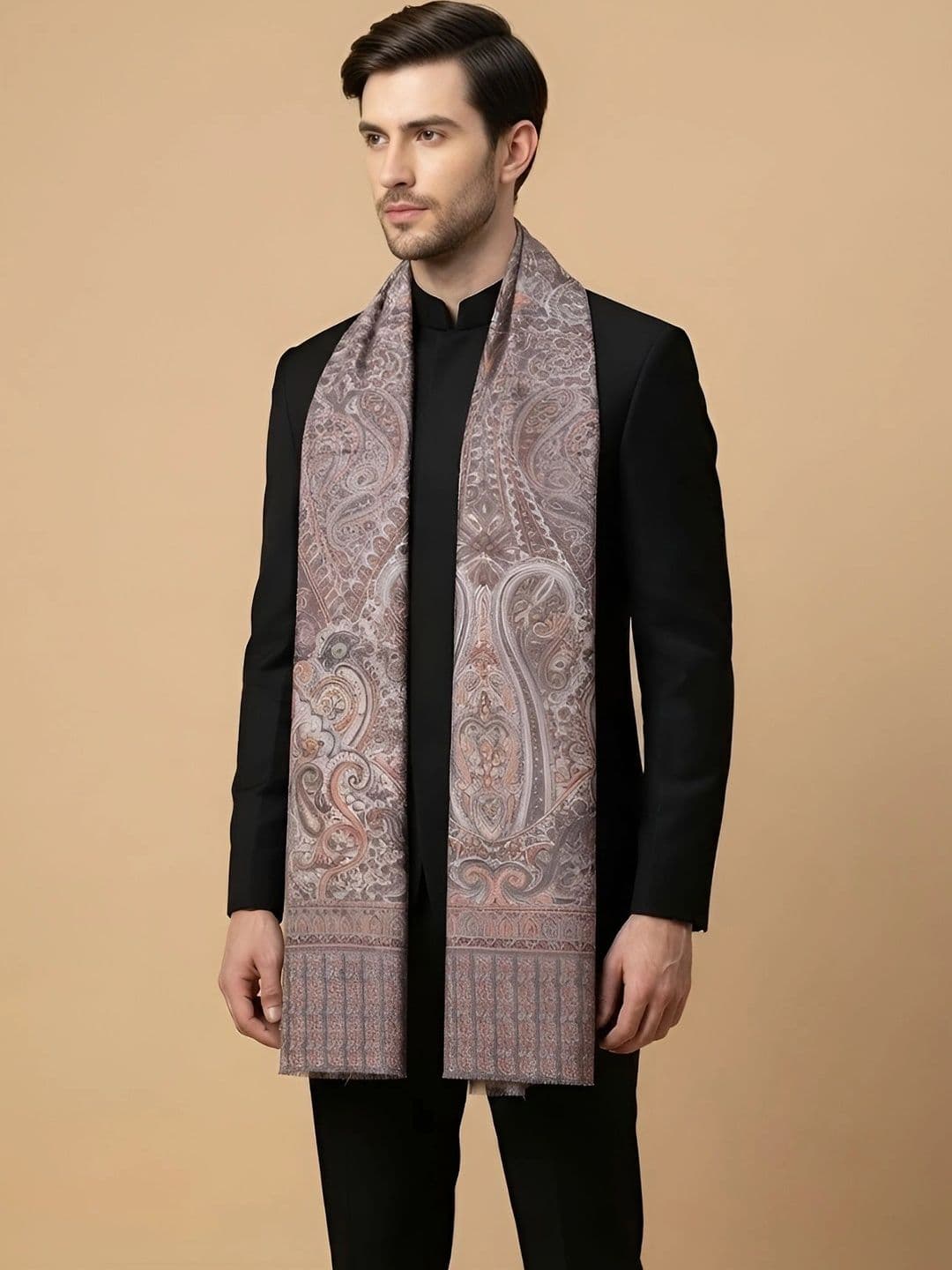 MUFFLY Men Woven Design Stole - view 1
