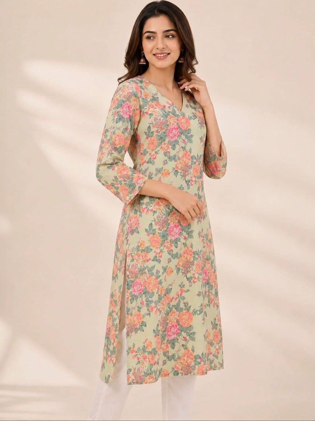 Anouk Women Floral Printed Floral Kurta thumbnail 4
