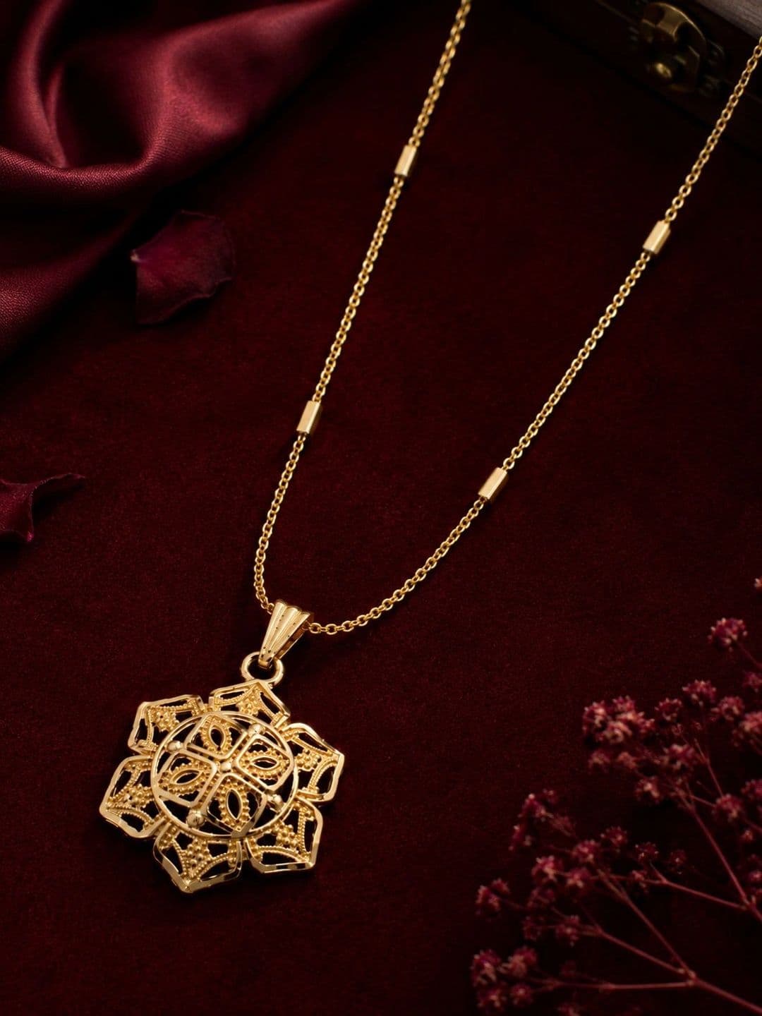 Dency Unisex Brass Gold-Plated Necklace - view 1