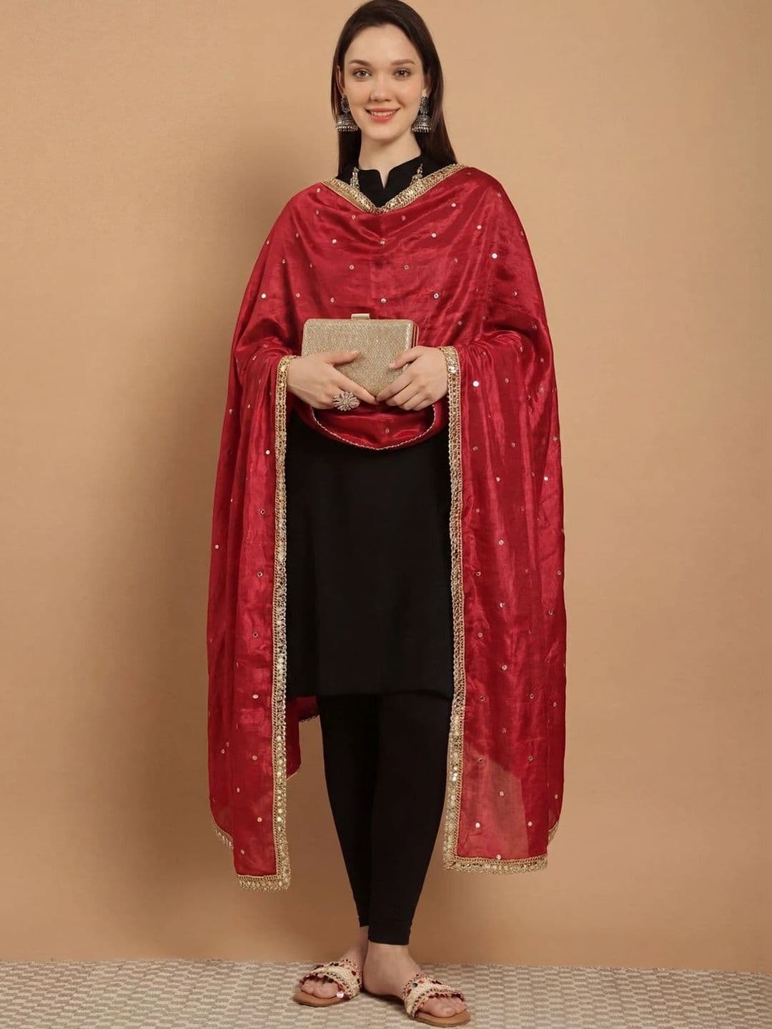 KALINI Dupatta with Mirror Work thumbnail 4