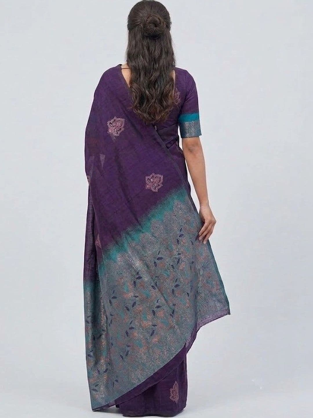Okom Woven Design Zari Art Silk Banarasi Saree thumbnail 2