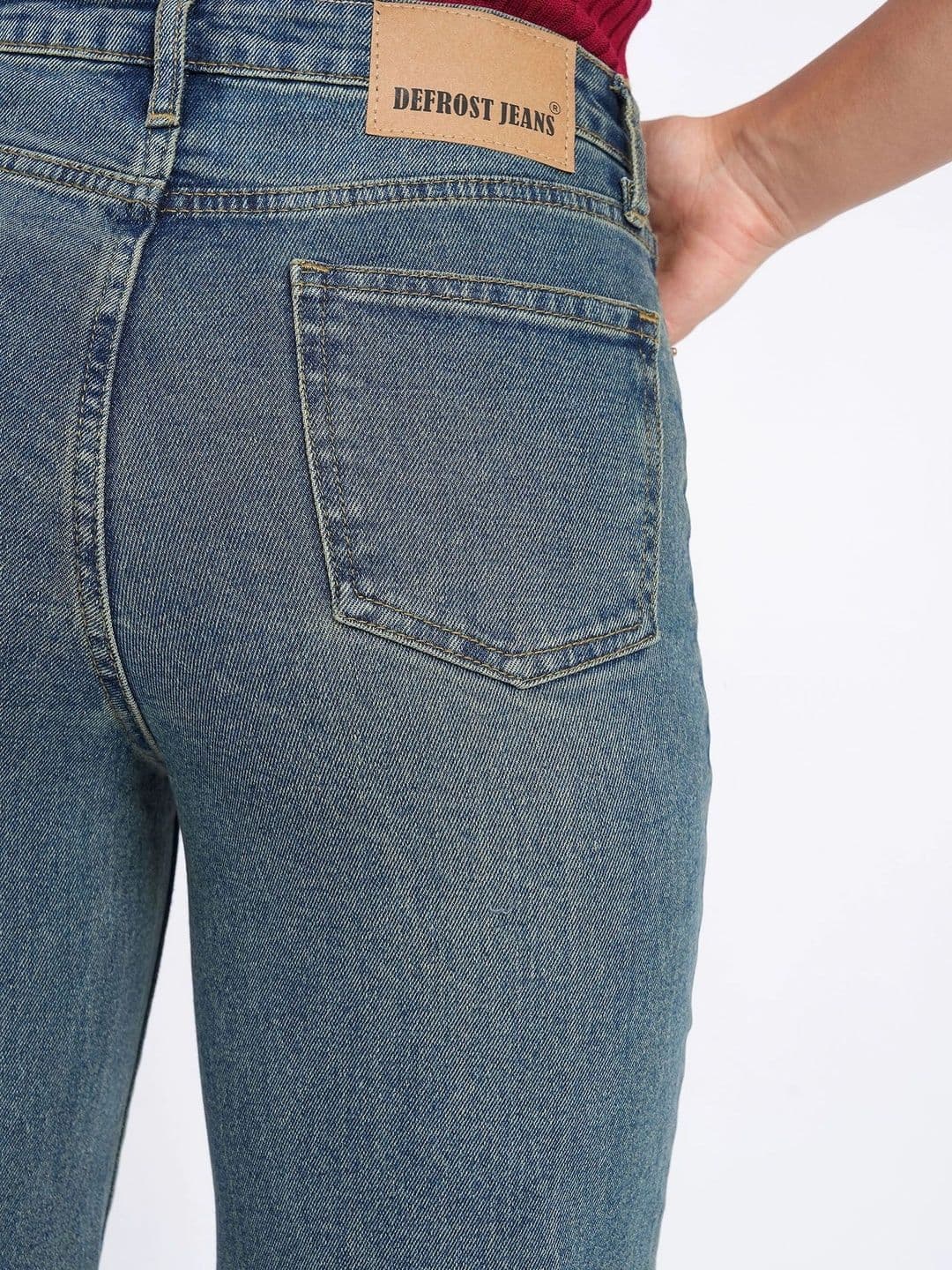 Defrost Jeans Women Wide Leg High-Rise Stretchable Jeans thumbnail 3