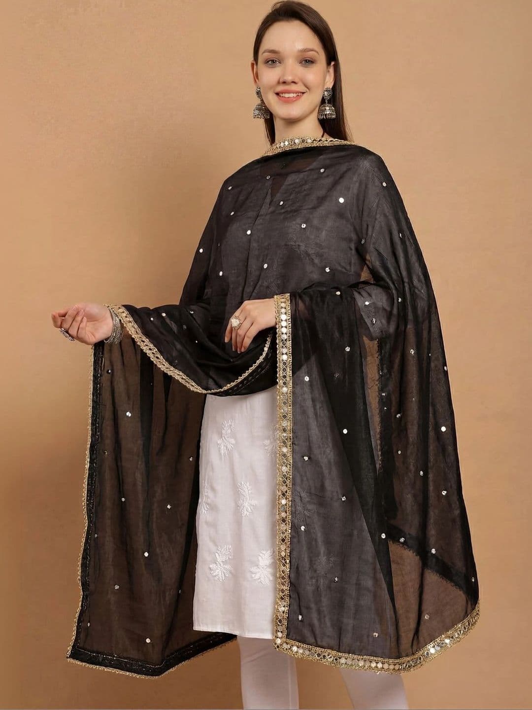 KALINI Dupatta with Mirror Work thumbnail 4