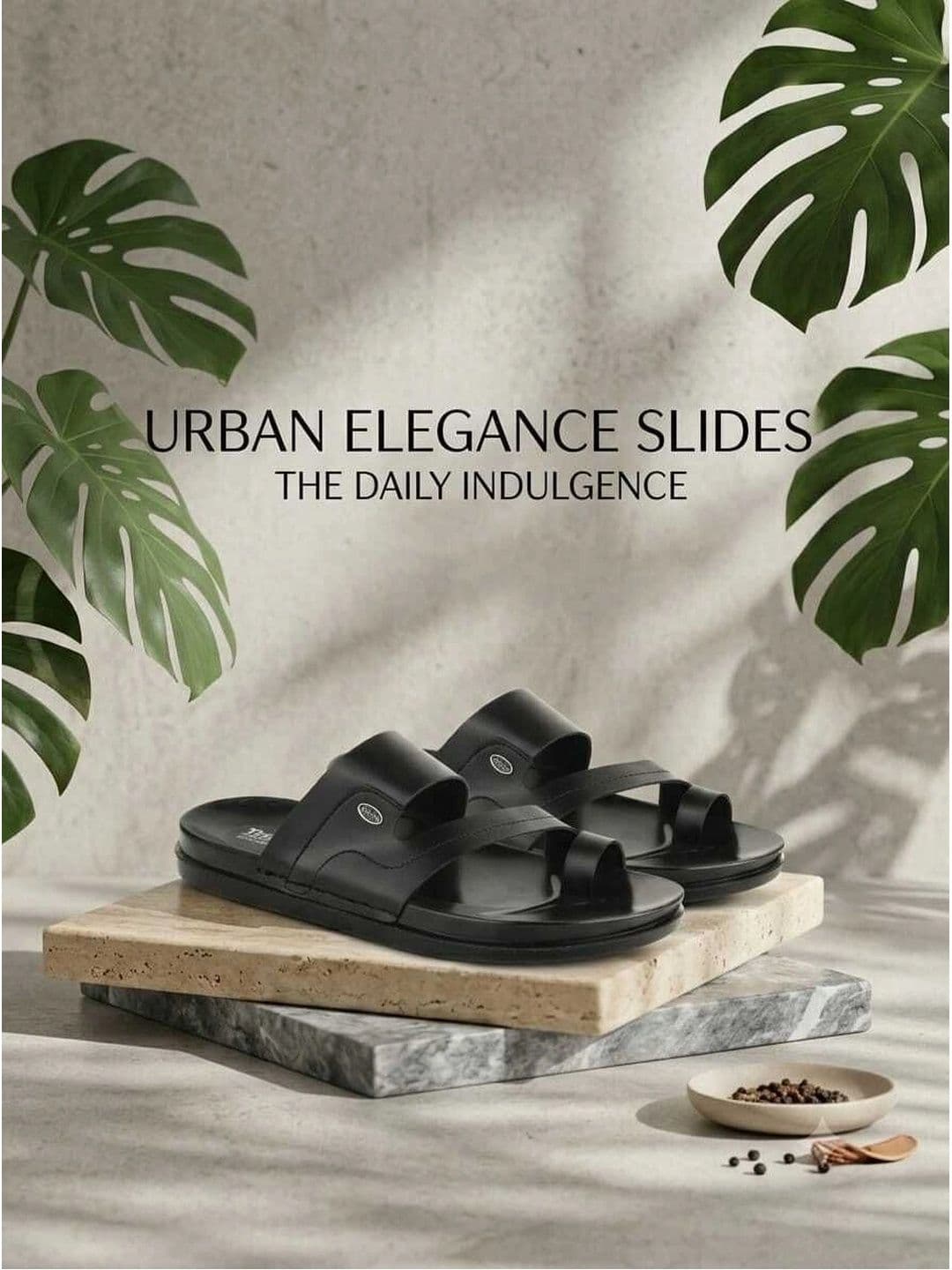 Trump Men Black Flip Flops - view 1